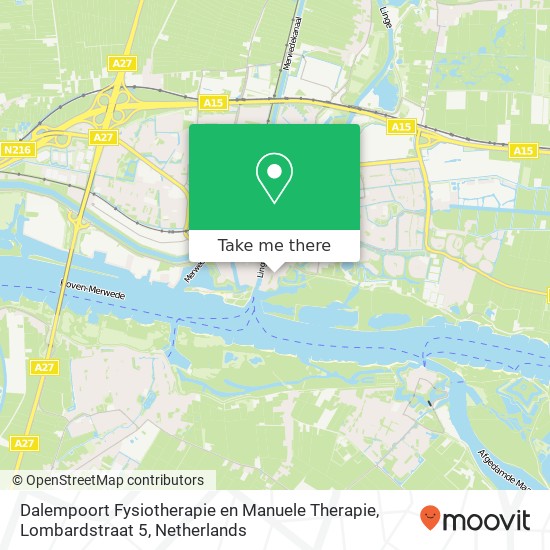 Dalempoort Fysiotherapie en Manuele Therapie, Lombardstraat 5 map