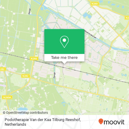 Podotherapie Van der Kaa Tilburg Reeshof Karte