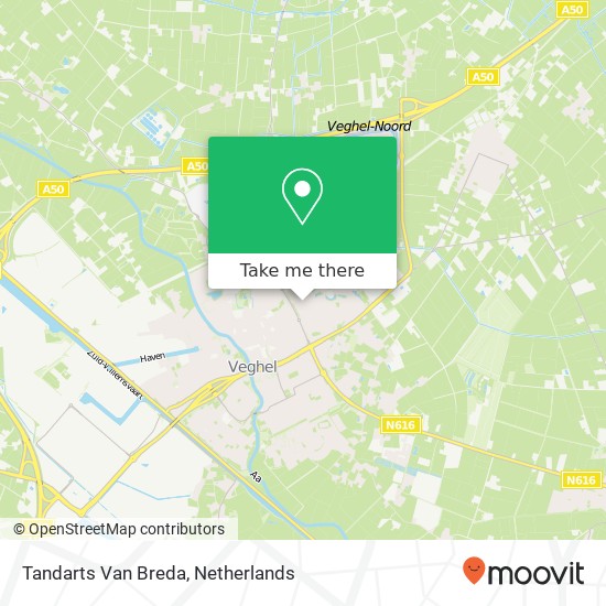 Tandarts Van Breda map