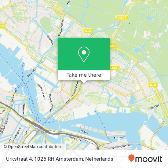 Urkstraat 4, 1025 RH Amsterdam map