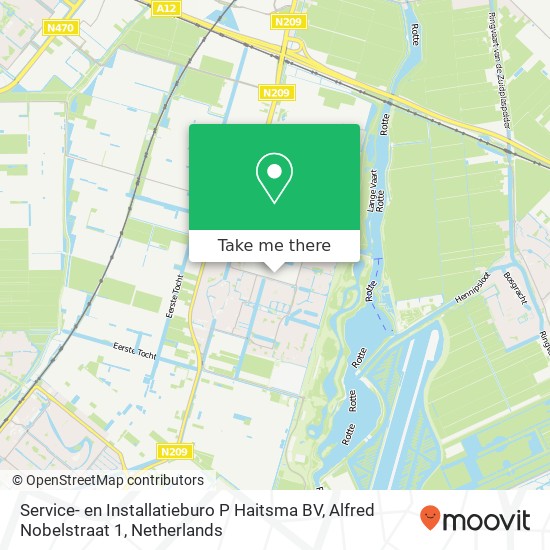 Service- en Installatieburo P Haitsma BV, Alfred Nobelstraat 1 Karte