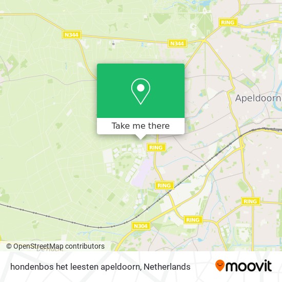 hondenbos het leesten apeldoorn map