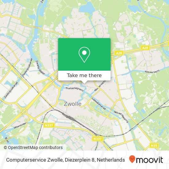 Computerservice Zwolle, Diezerplein 8 map