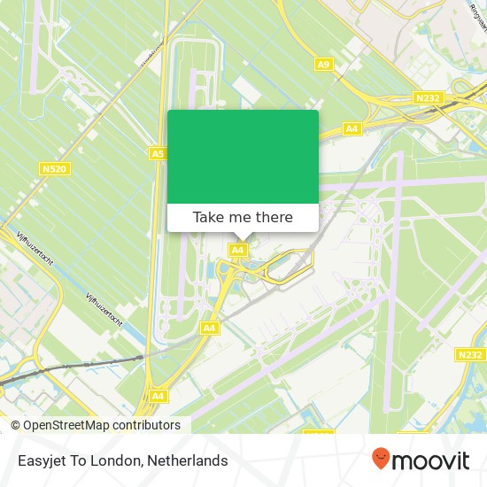 Easyjet To London map