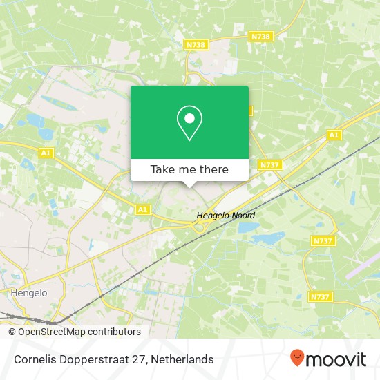 Cornelis Dopperstraat 27, 7558 GS Hengelo map