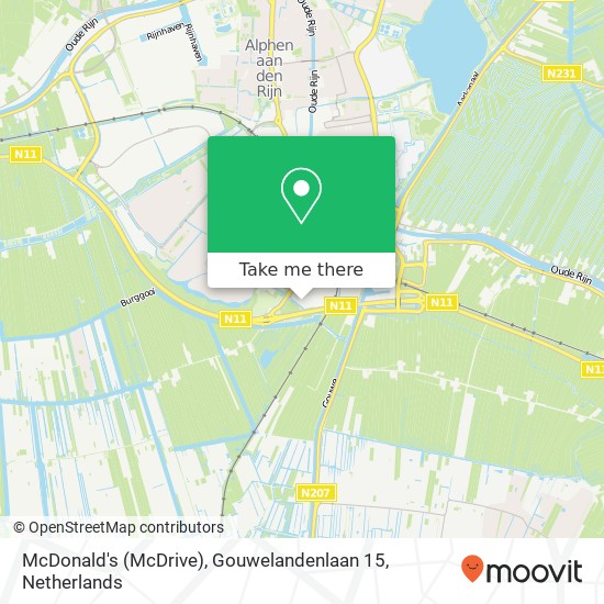 McDonald's (McDrive), Gouwelandenlaan 15 Karte