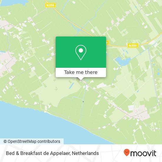 Bed & Breakfast de Appelaer Karte