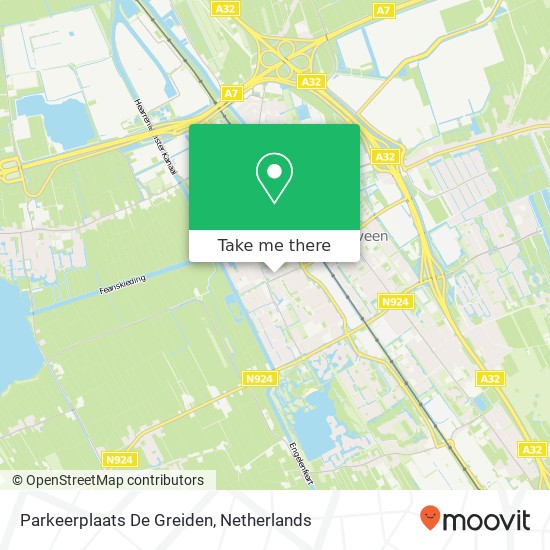 Parkeerplaats De Greiden map