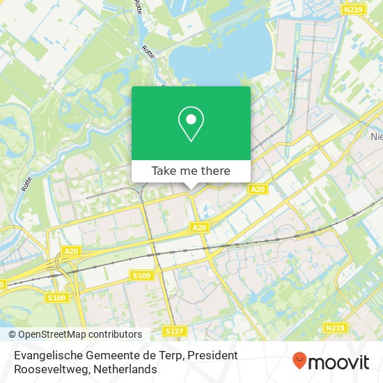 Evangelische Gemeente de Terp, President Rooseveltweg map