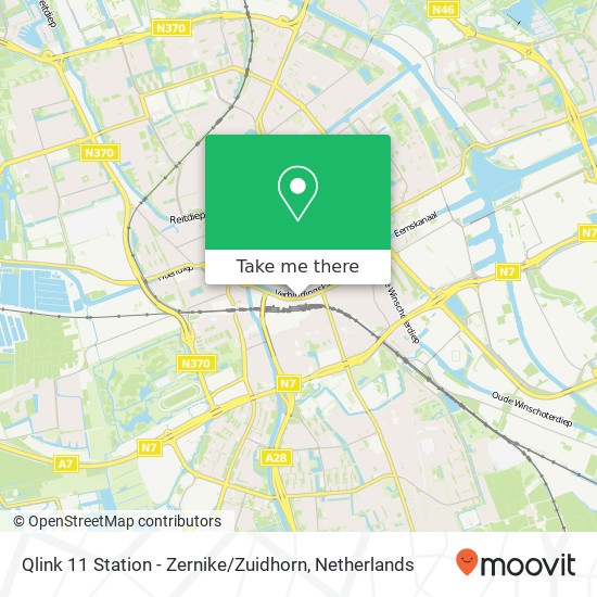 Qlink 11 Station - Zernike / Zuidhorn map