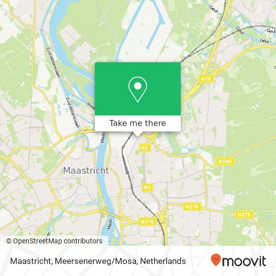 Maastricht, Meersenerweg/Mosa Karte