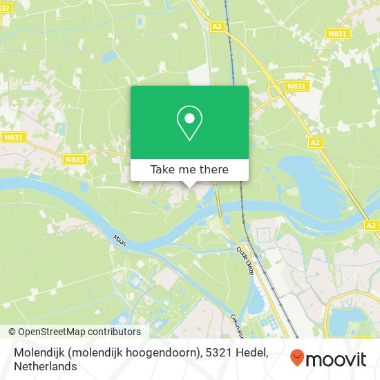 Molendijk (molendijk hoogendoorn), 5321 Hedel Karte