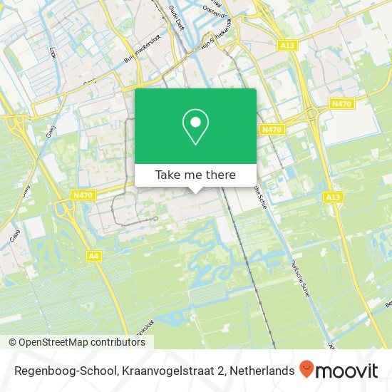 Regenboog-School, Kraanvogelstraat 2 map