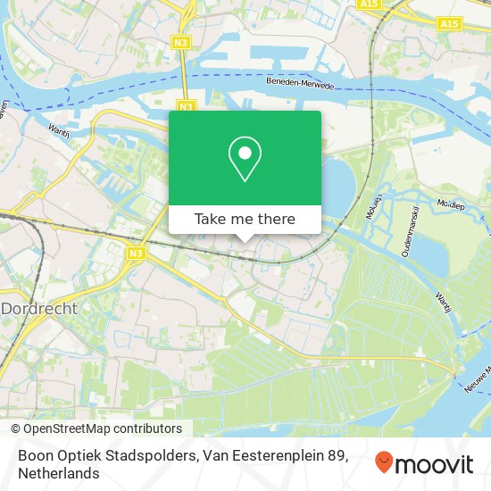 Boon Optiek Stadspolders, Van Eesterenplein 89 map