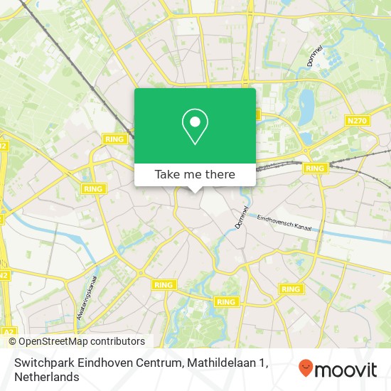 Switchpark Eindhoven Centrum, Mathildelaan 1 map