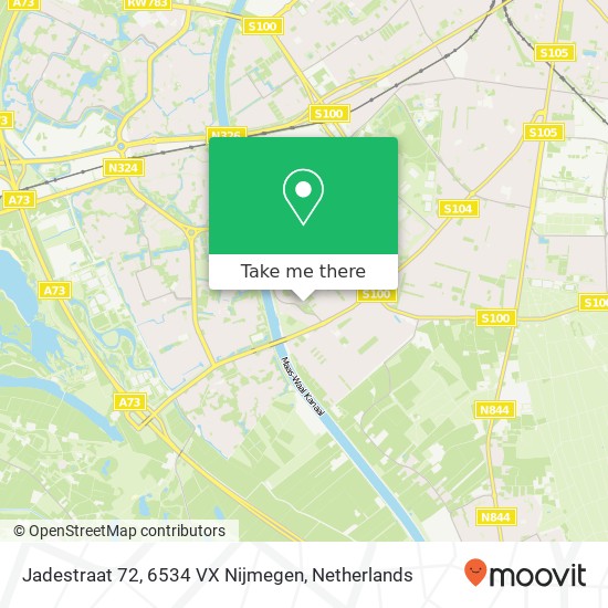 Jadestraat 72, 6534 VX Nijmegen Karte