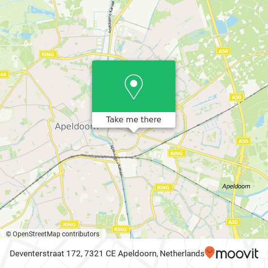 Deventerstraat 172, 7321 CE Apeldoorn map