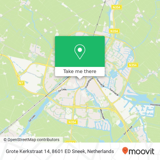 Grote Kerkstraat 14, 8601 ED Sneek map