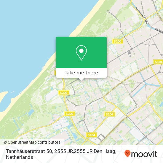 Tannhäuserstraat 50, 2555 JR,2555 JR Den Haag Karte