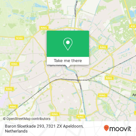 Baron Sloetkade 293, 7321 ZX Apeldoorn map