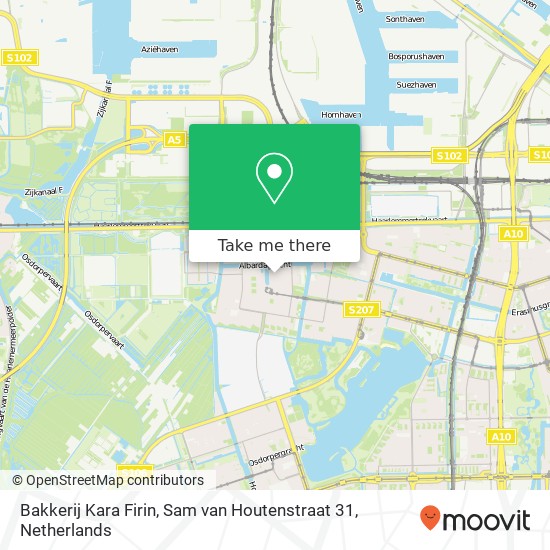 Bakkerij Kara Firin, Sam van Houtenstraat 31 map