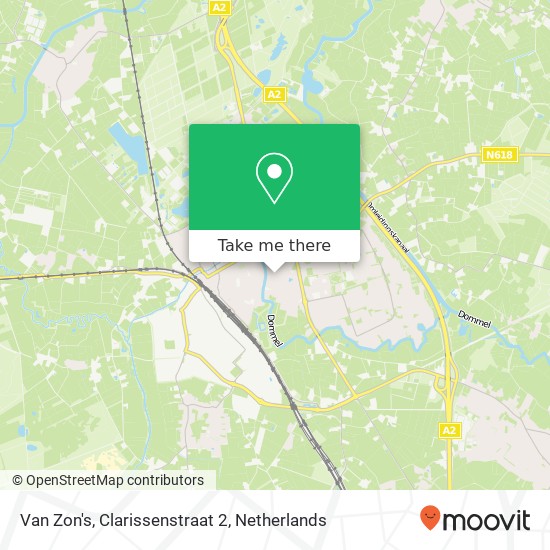 Van Zon's, Clarissenstraat 2 map