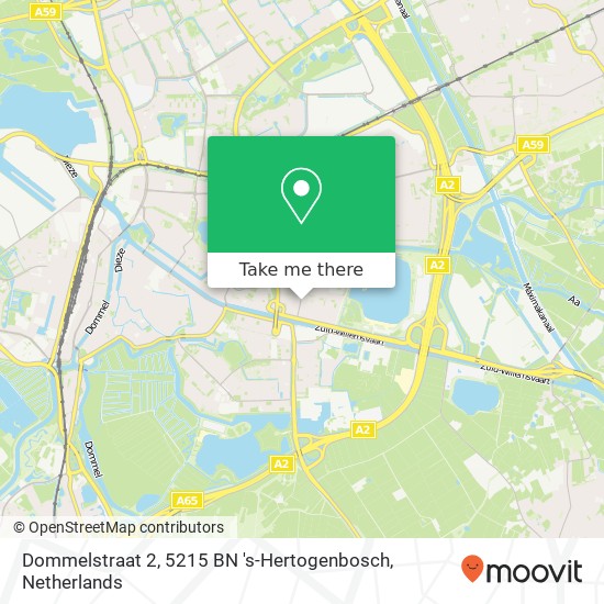 Dommelstraat 2, 5215 BN 's-Hertogenbosch map