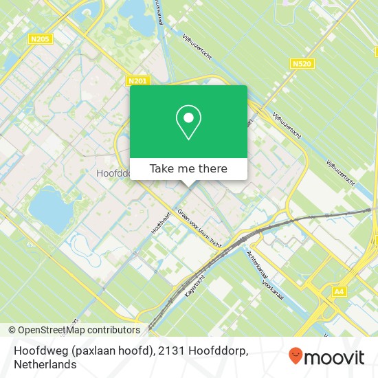 Hoofdweg (paxlaan hoofd), 2131 Hoofddorp Karte