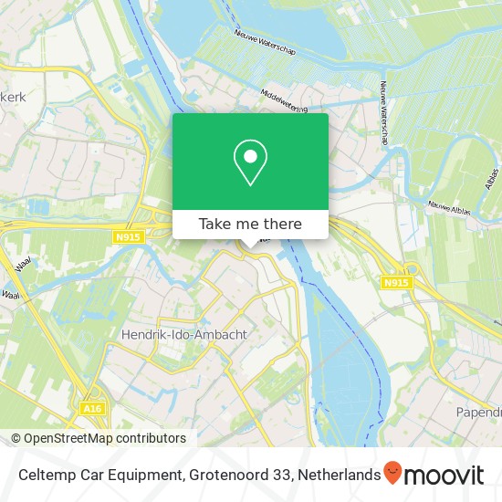 Celtemp Car Equipment, Grotenoord 33 map