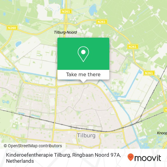 Kinderoefentherapie Tilburg, Ringbaan Noord 97A Karte