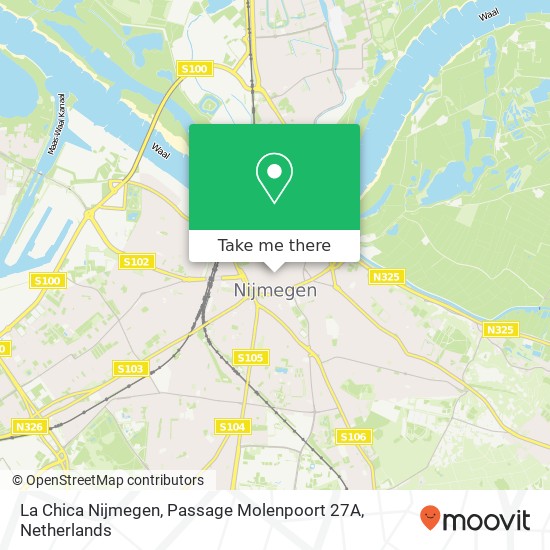 La Chica Nijmegen, Passage Molenpoort 27A map