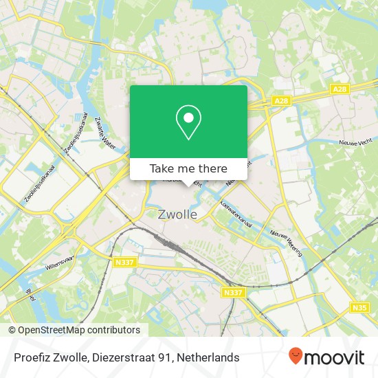 Proefiz Zwolle, Diezerstraat 91 Karte