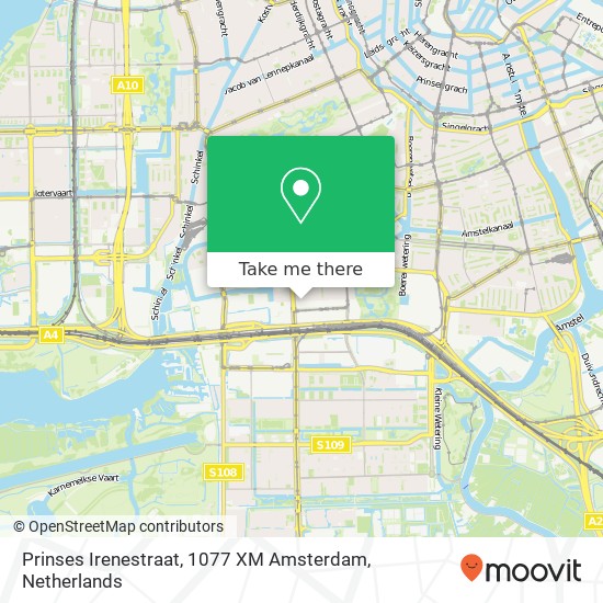 Prinses Irenestraat, 1077 XM Amsterdam map
