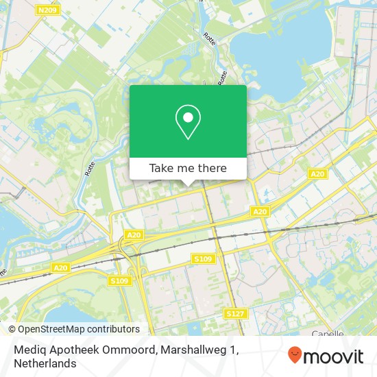 Mediq Apotheek Ommoord, Marshallweg 1 map