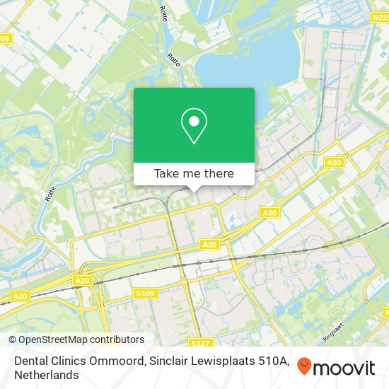 Dental Clinics Ommoord, Sinclair Lewisplaats 510A Karte