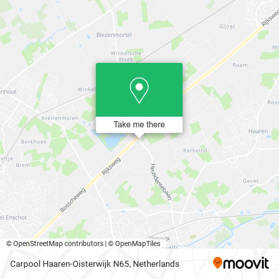 Carpool Haaren-Oisterwijk N65 map