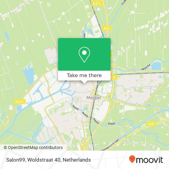Salon99, Woldstraat 40 map