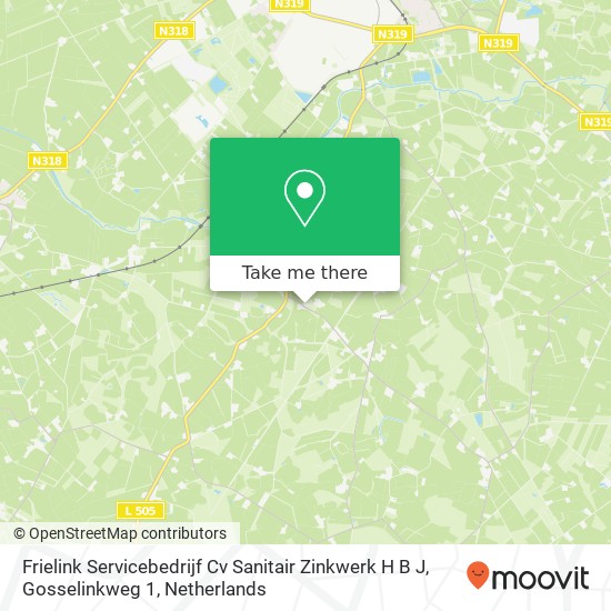 Frielink Servicebedrijf Cv Sanitair Zinkwerk H B J, Gosselinkweg 1 Karte