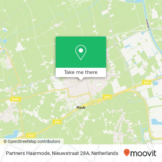 Partners Haarmode, Nieuwstraat 28A map