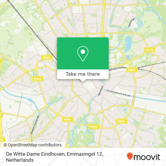 De Witte Dame Eindhoven, Emmasingel 12 map