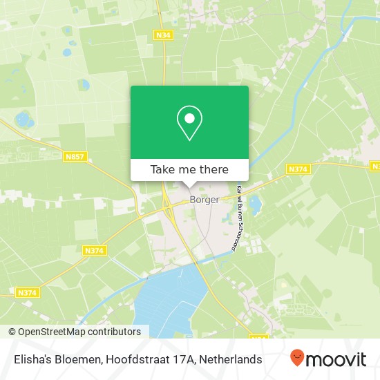 Elisha's Bloemen, Hoofdstraat 17A map