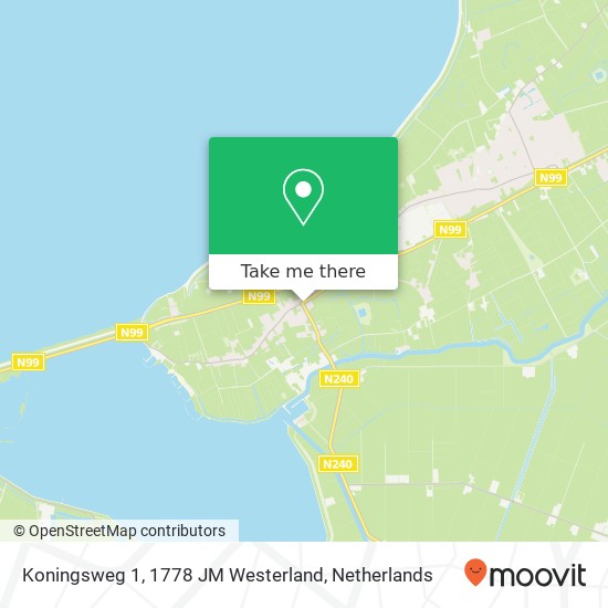 Koningsweg 1, 1778 JM Westerland Karte