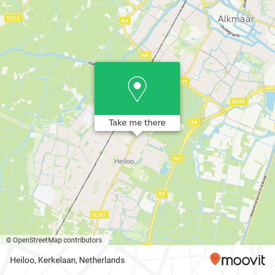 Heiloo, Kerkelaan map