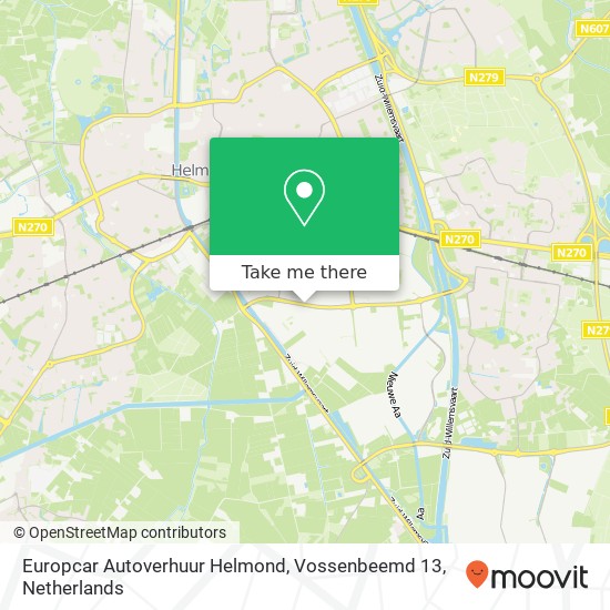 Europcar Autoverhuur Helmond, Vossenbeemd 13 Karte