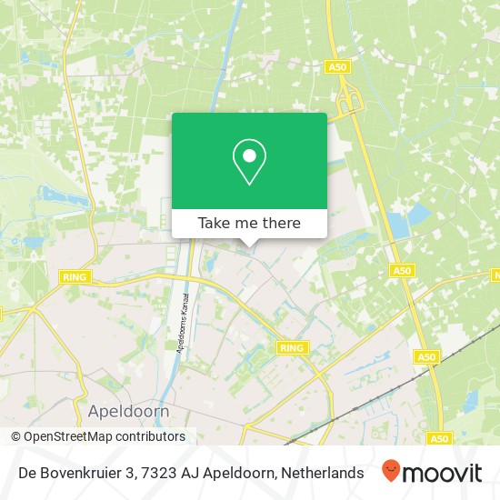 De Bovenkruier 3, 7323 AJ Apeldoorn Karte