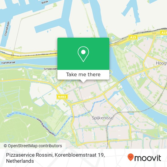 Pizzaservice Rossini, Korenbloemstraat 19 Karte