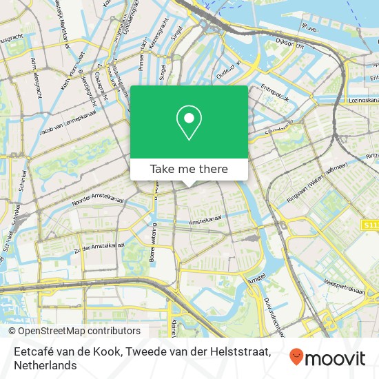 Eetcafé van de Kook, Tweede van der Helststraat map