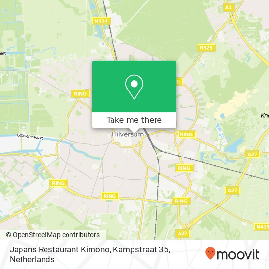 Japans Restaurant Kimono, Kampstraat 35 map