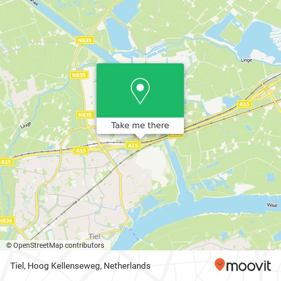 Tiel, Hoog Kellenseweg map