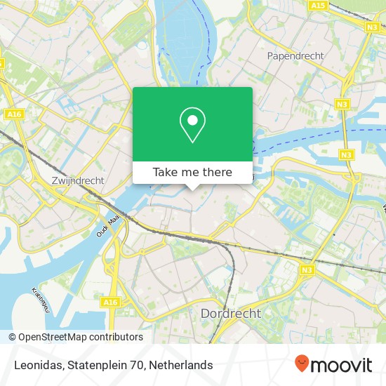 Leonidas, Statenplein 70 map